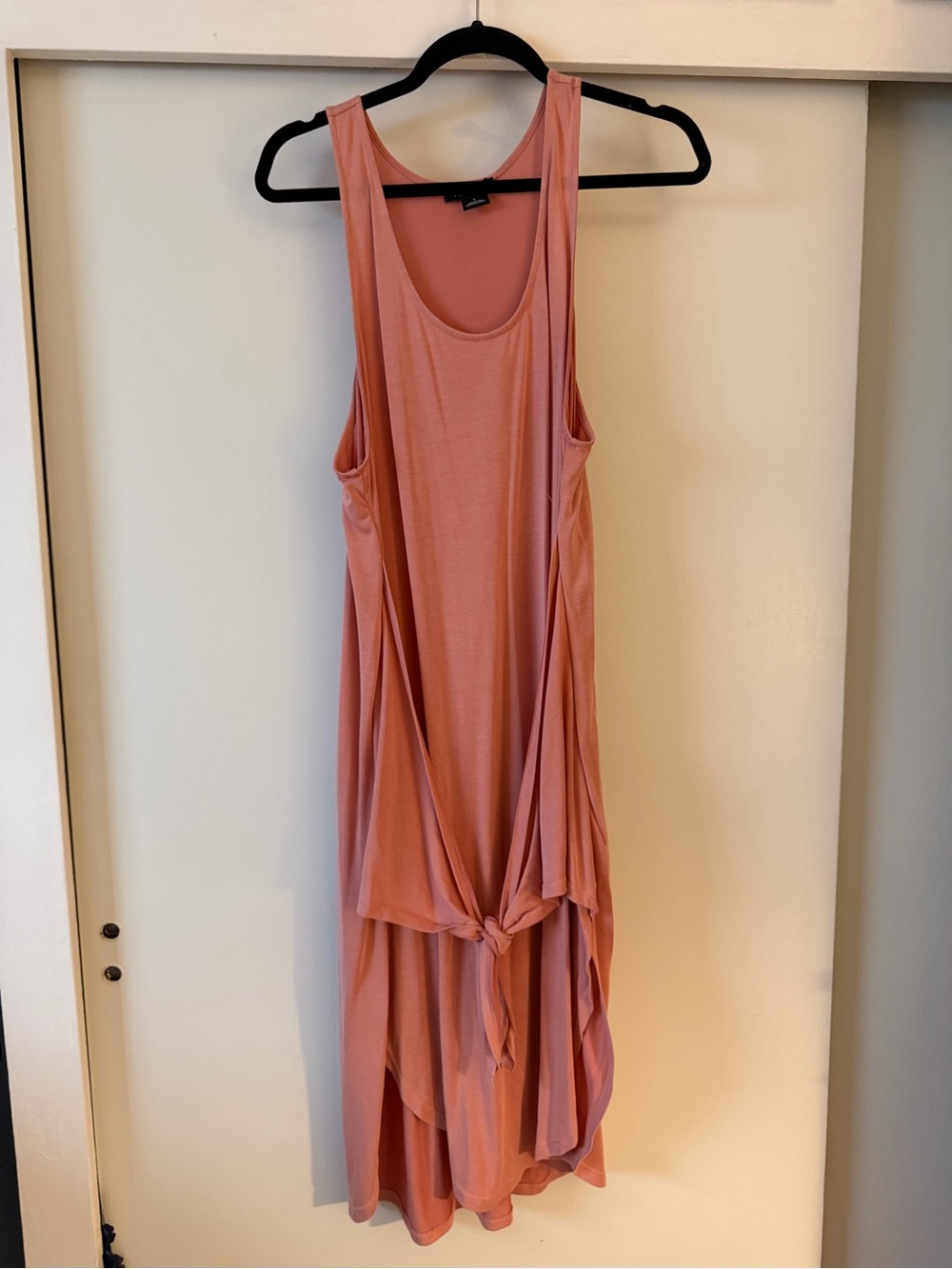 Trouve Sleeveless High-Low Knot Front Dress - Dusty Rose